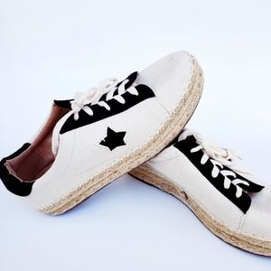 Long Tall Sally Espadrille Platform Lace Up Shoes US 12 UK 10